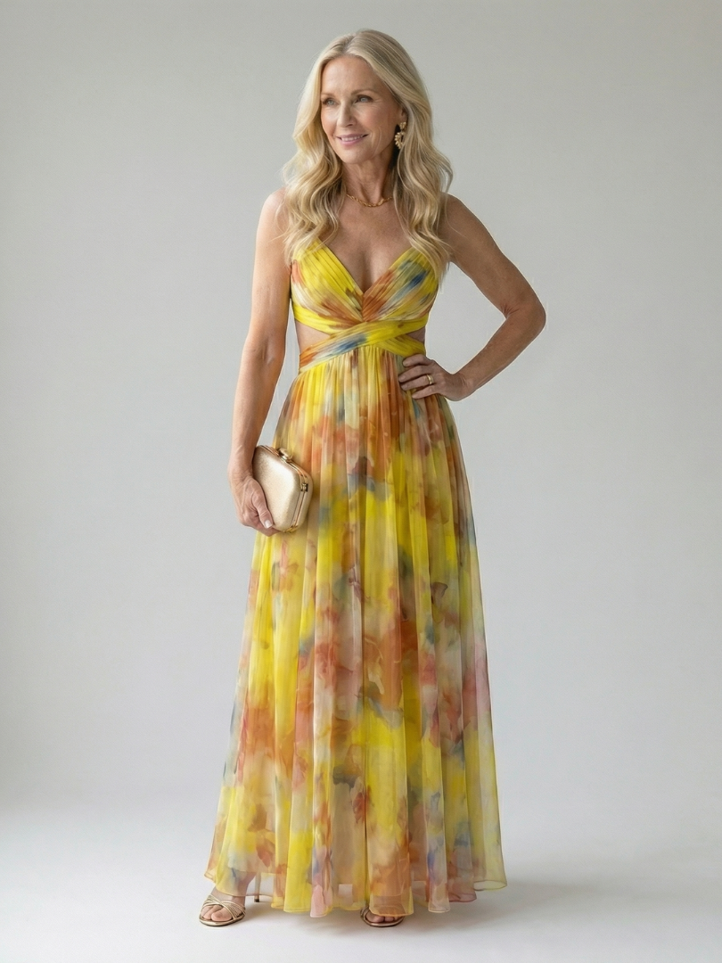 Charlotte | Zachte overslag maxi-jurk