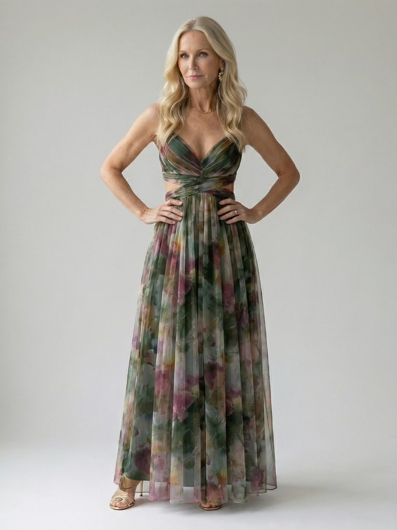Charlotte | Zachte overslag maxi-jurk