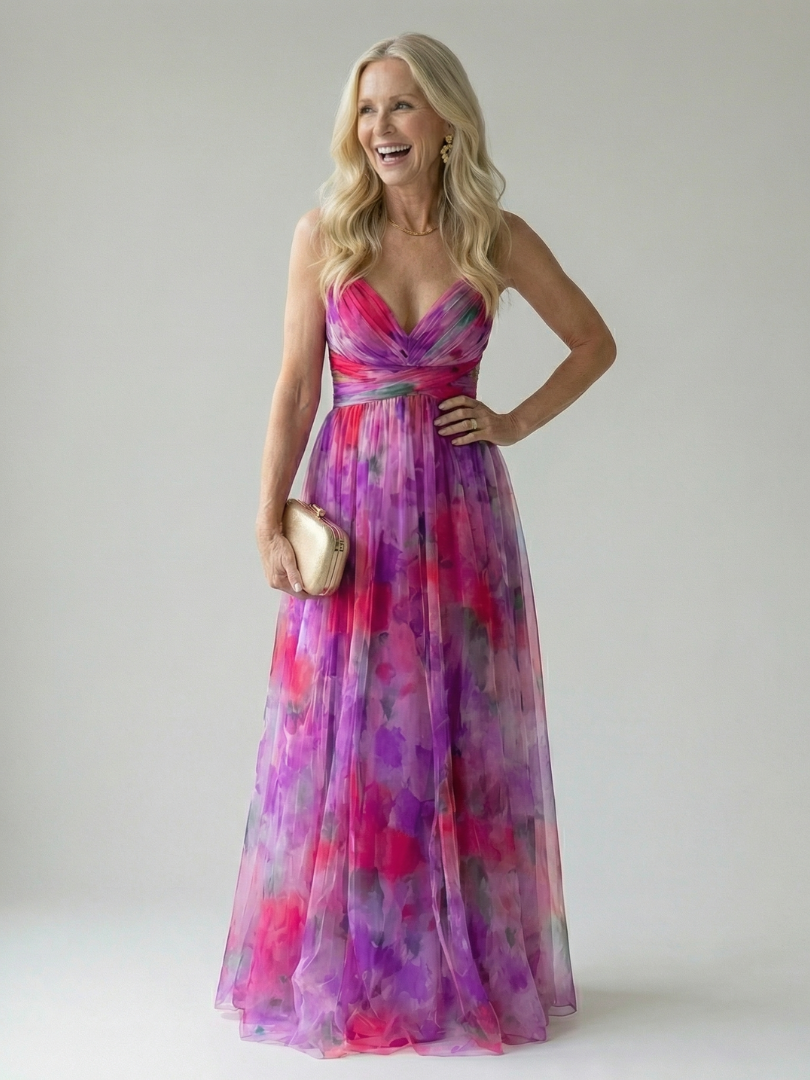 Charlotte | Zachte overslag maxi-jurk