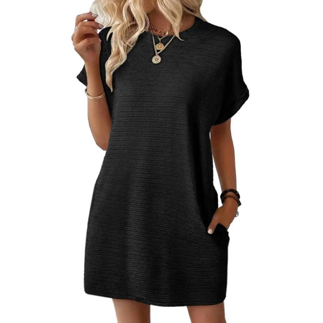 Ivay™ – Minimalistische zomerjurk met ronde hals