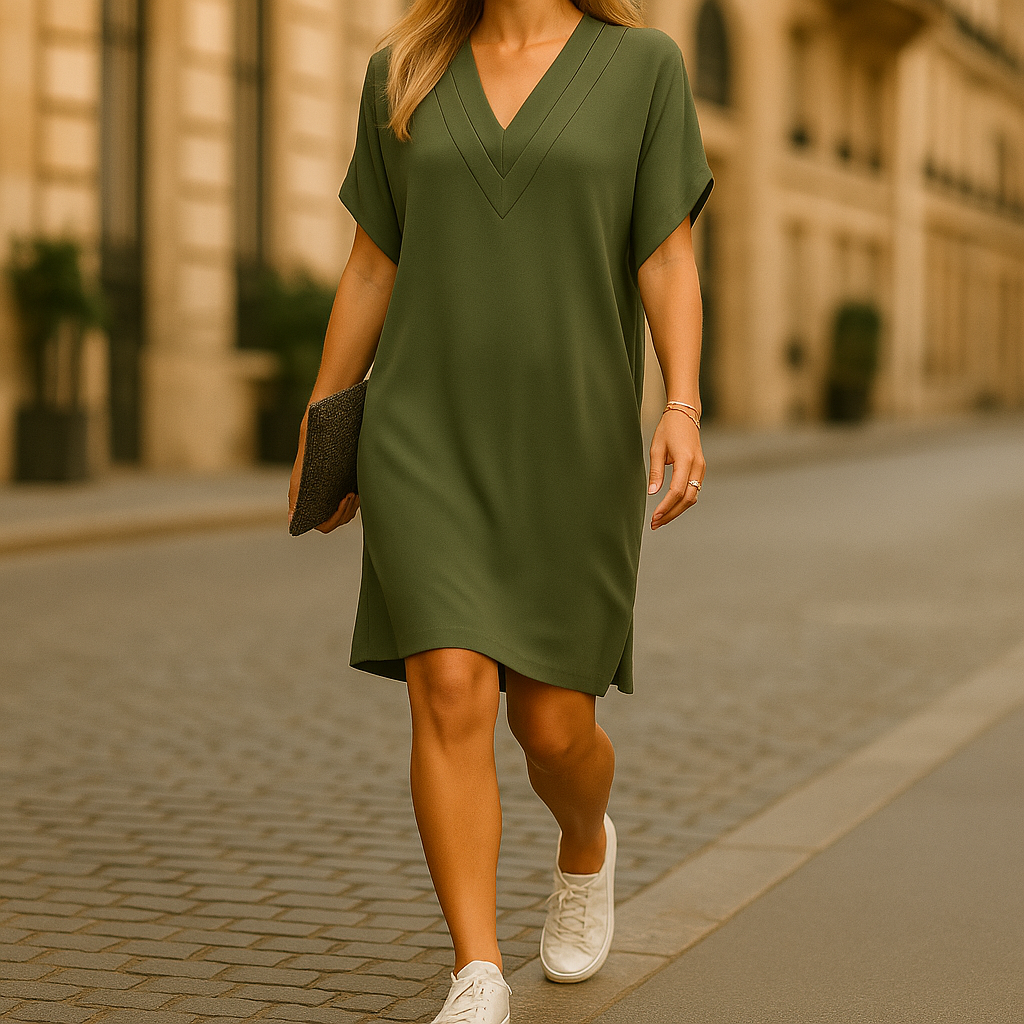 Ophelia™ – Elegante overslagjurk met V-hals