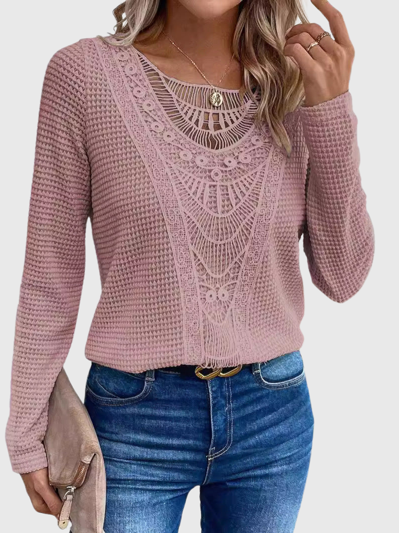 Amelie | Roze Boho Blouse