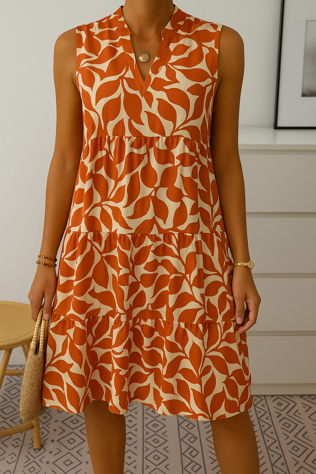 Sunelva™ – Zomers chique midi-jurk