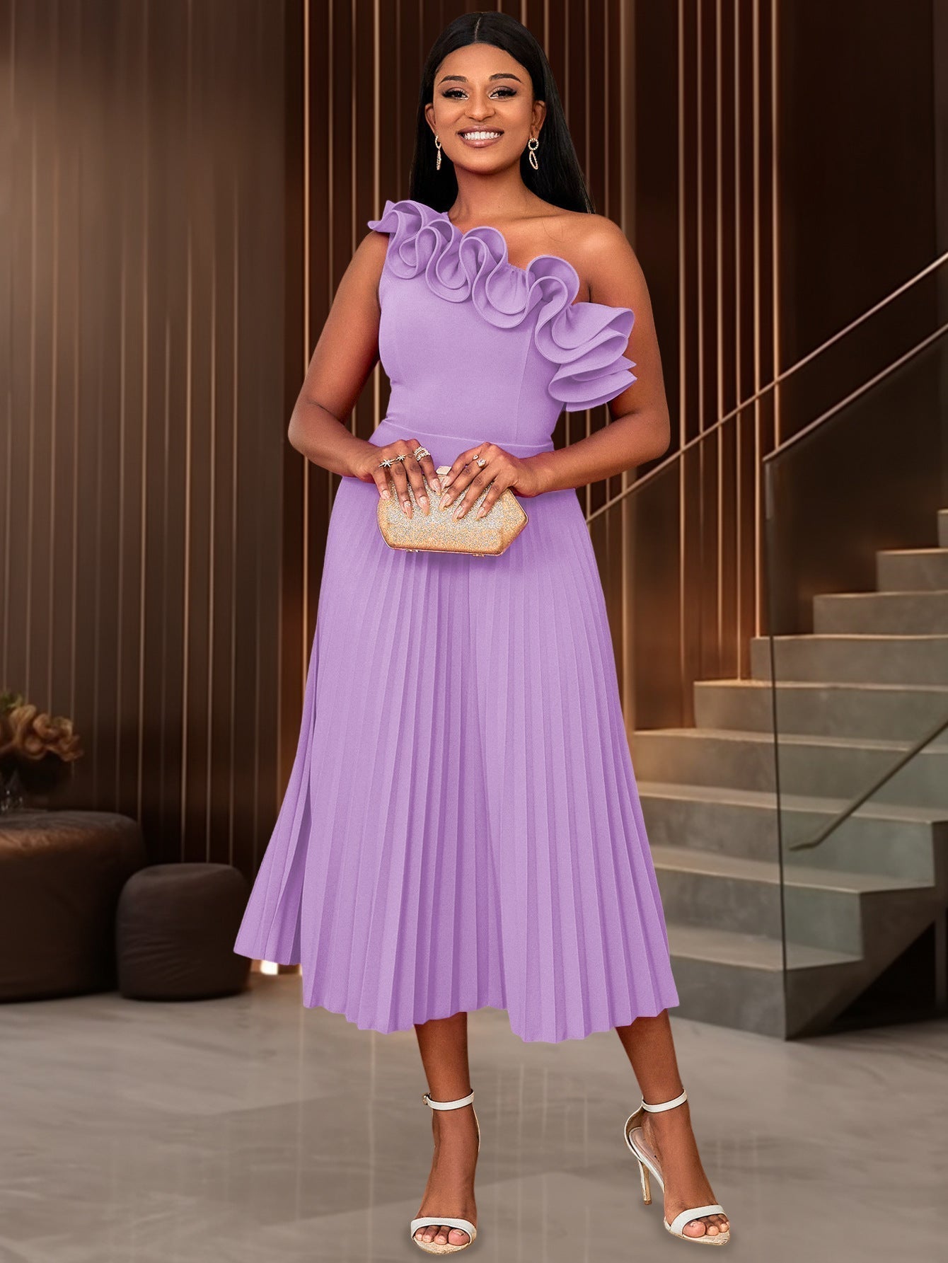 Adi™ - Couture asymmetrische one-shoulder avondjurk