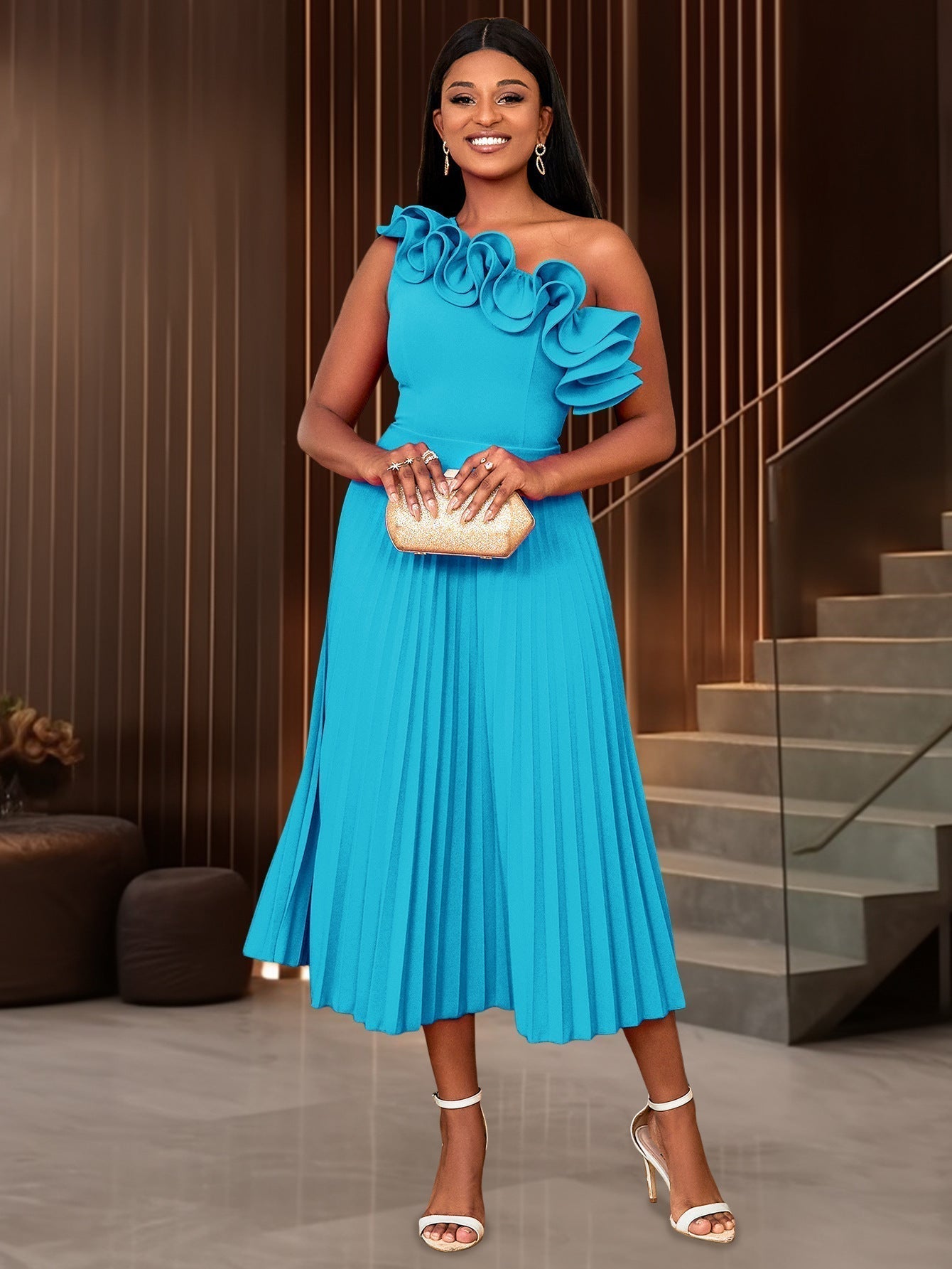 Adi™ - Couture asymmetrische one-shoulder avondjurk
