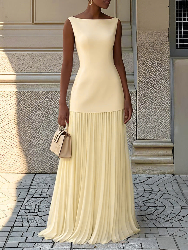 Liviane | Geplooide maxi-jurk
