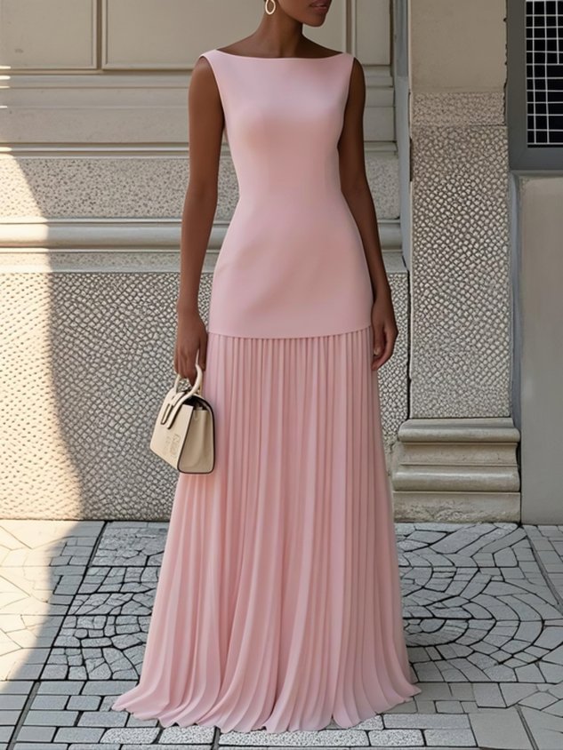 Liviane | Geplooide maxi-jurk