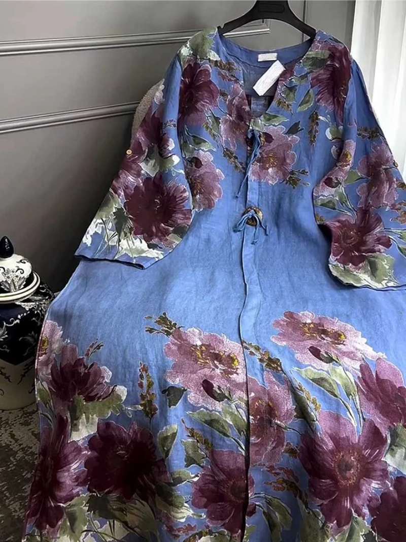 Sierla™ – Lange jurk met bloemenprint