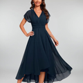 Enid™ – Vloeiende en elegante avondjurk met V-hals