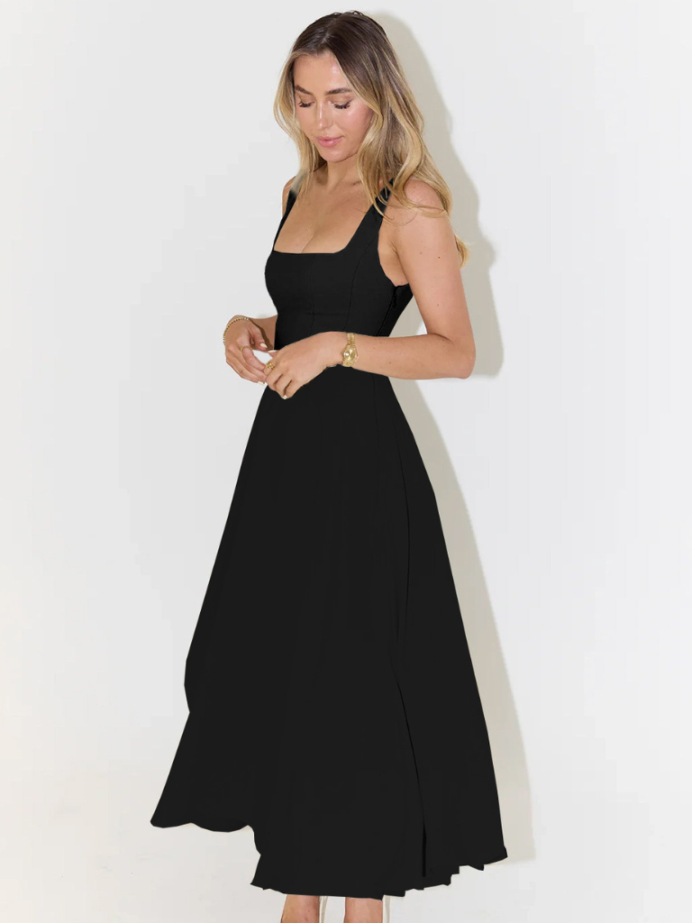 Julia | Elegante midi-jurk met vierkante hals