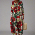 Evelyn™ – Casual maxi-jurk met gedurfde pioenrozenprint