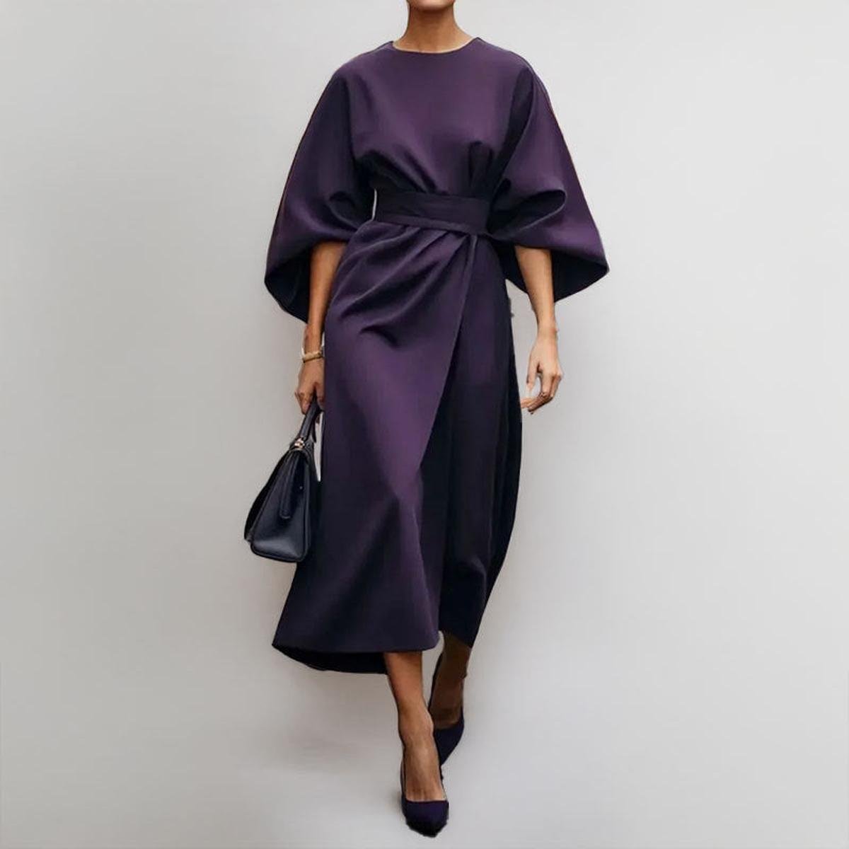 Cally™ – Lange jurk met kimonomouwen