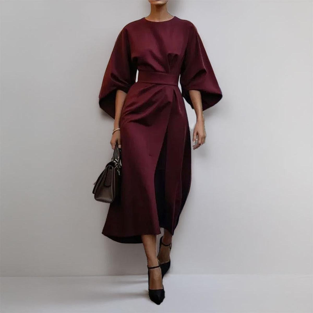 Cally™ – Lange jurk met kimonomouwen