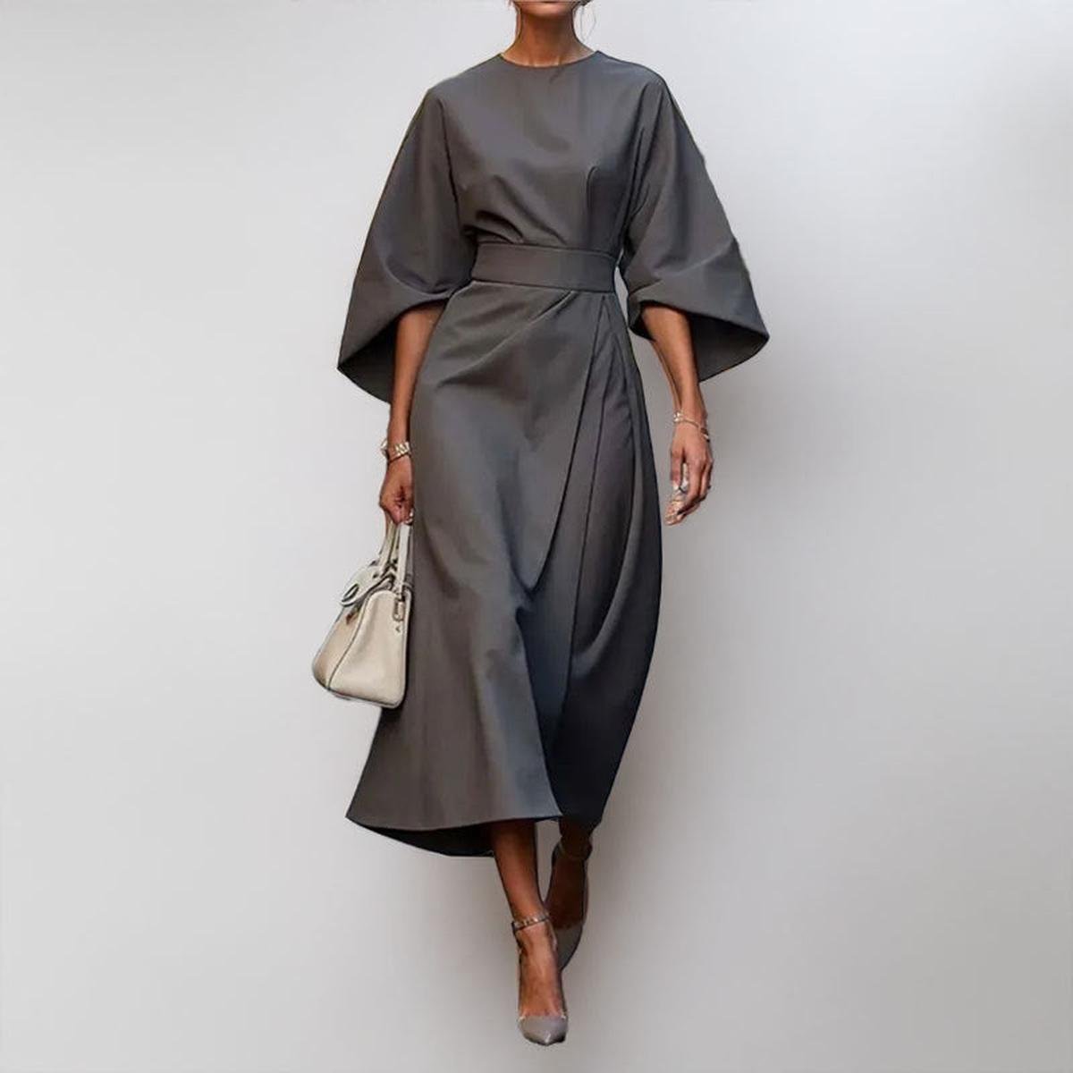 Cally™ – Lange jurk met kimonomouwen
