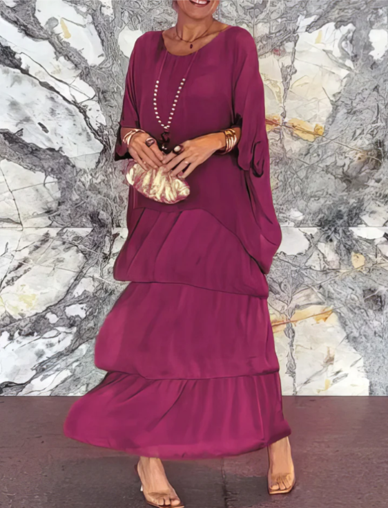 Shina™ – Elegante vloeiende maxi-jurk