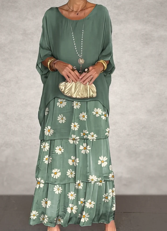 Shina™ – Elegante vloeiende maxi-jurk