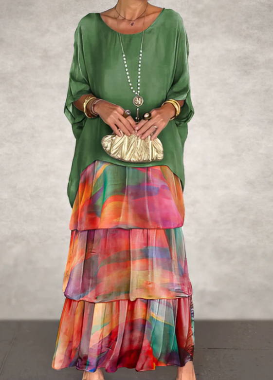 Shina™ – Elegante vloeiende maxi-jurk