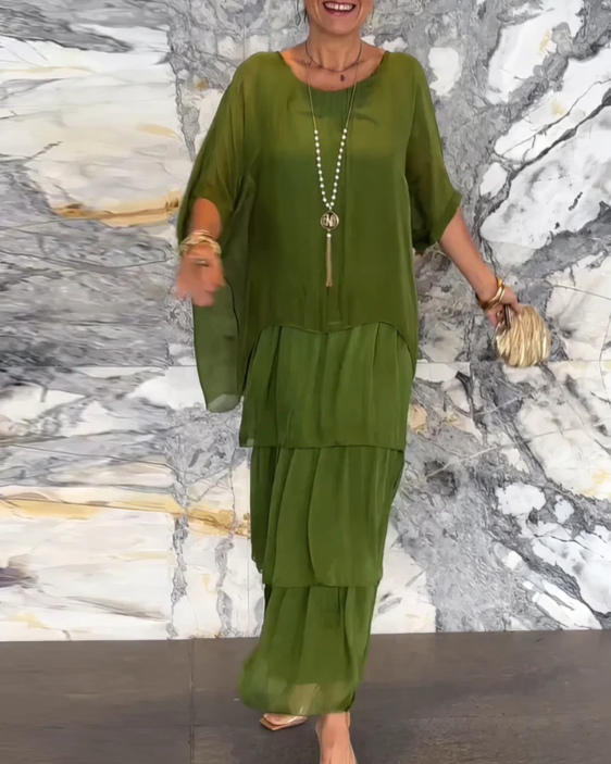 Shina™ – Elegante vloeiende maxi-jurk