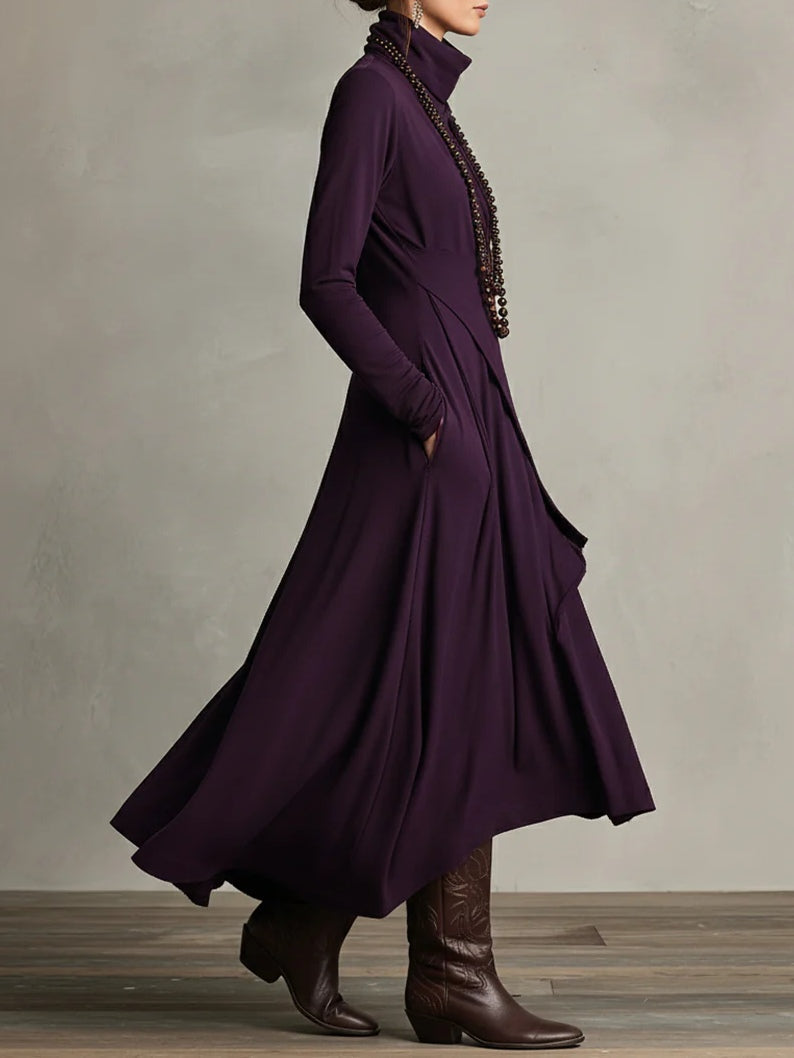 Moya™ – Elegante maxi-jurk met col
