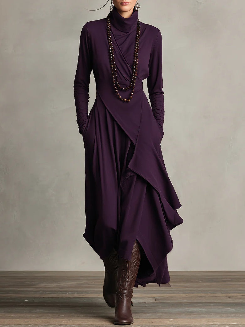 Moya™ – Elegante maxi-jurk met col