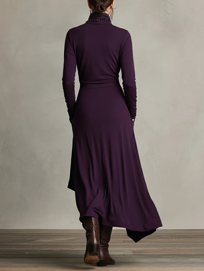 Moya™ – Elegante maxi-jurk met col