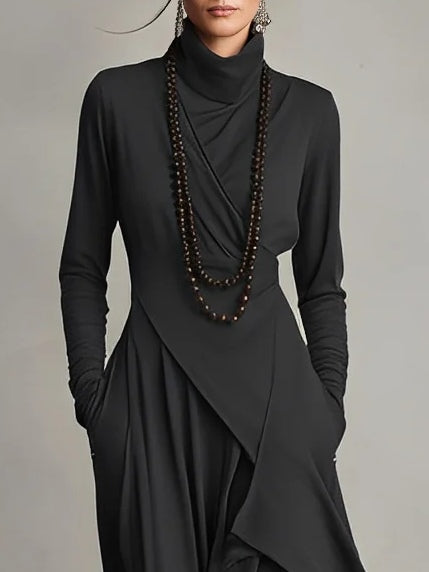 Moya™ – Elegante maxi-jurk met col