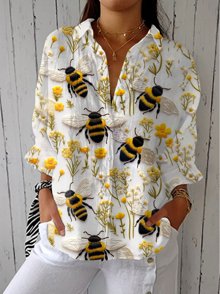 Fiorine | Gouden Bij Blouse