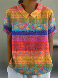 Maya | Bloemen Streep Shirt