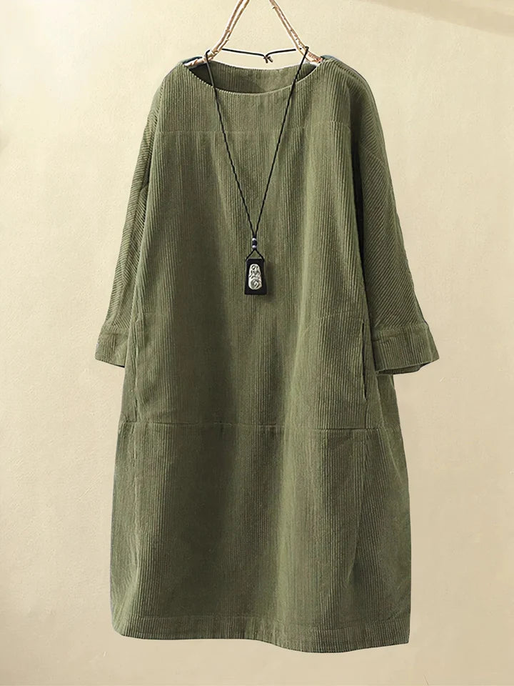 Velvra™ – Comfortabele vintage corduroy tuniek