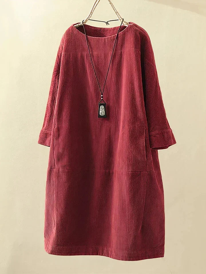 Velvra™ – Comfortabele vintage corduroy tuniek
