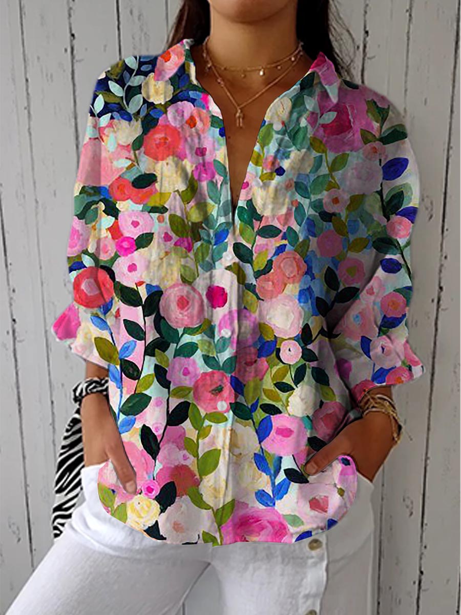 Frida | Bloesem Canvas Blouse