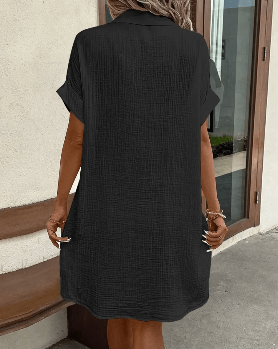 Luz™ – Comfortabele blousejurk met knopen