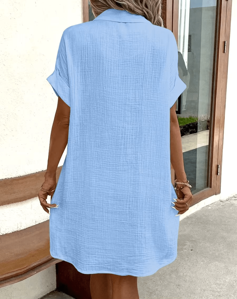 Luz™ – Comfortabele blousejurk met knopen
