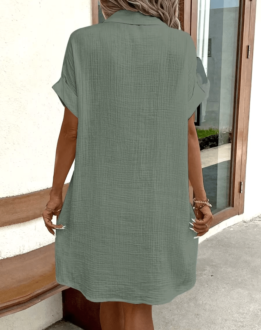 Luz™ – Comfortabele blousejurk met knopen