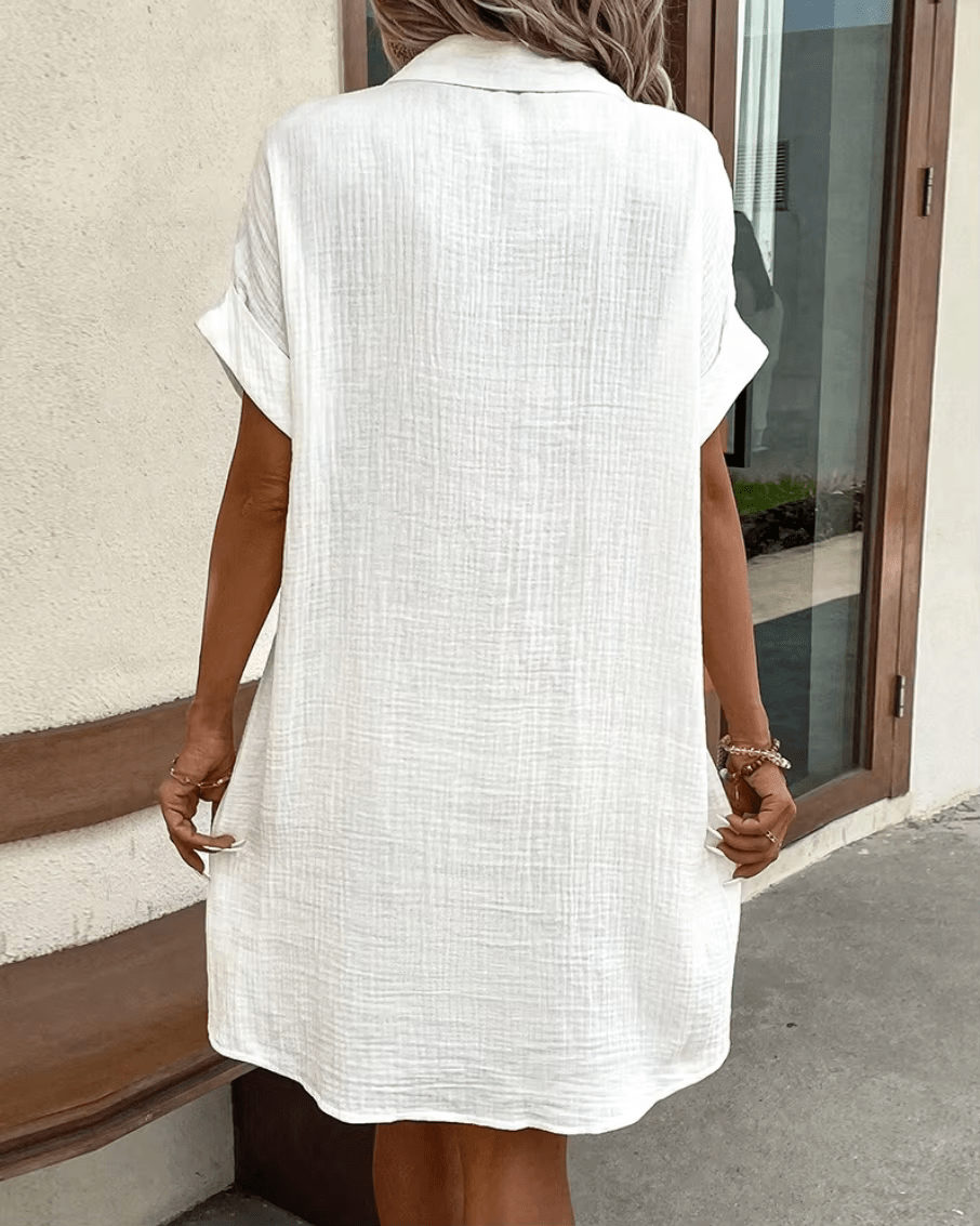 Luz™ – Comfortabele blousejurk met knopen