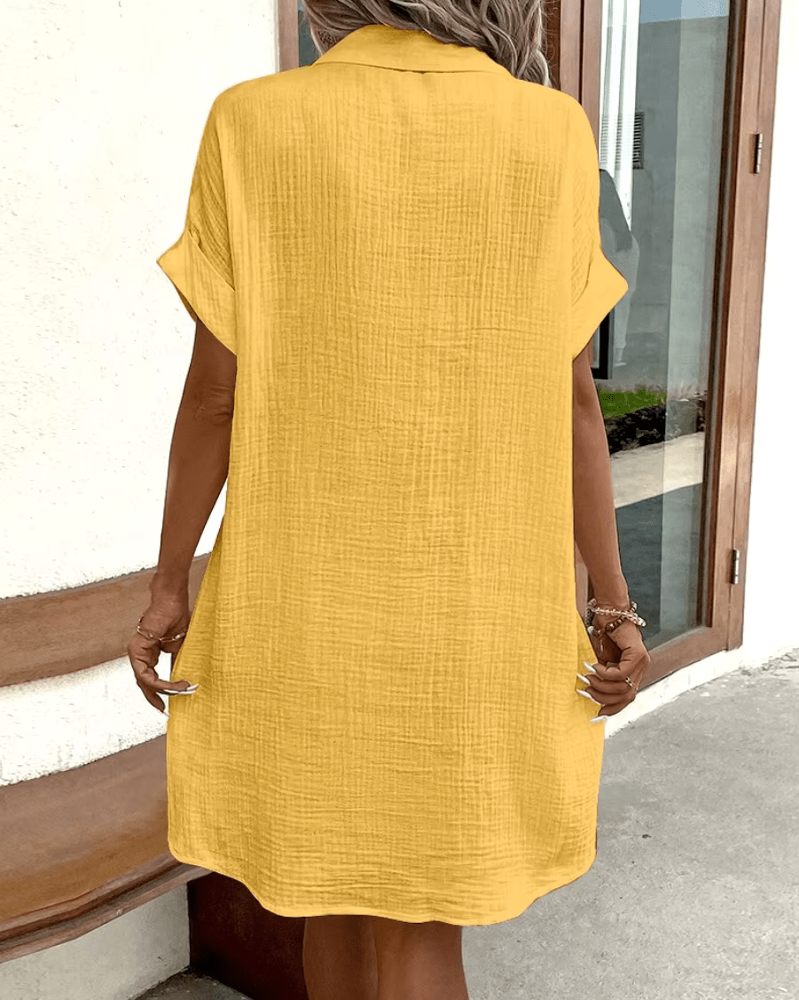 Luz™ – Comfortabele blousejurk met knopen