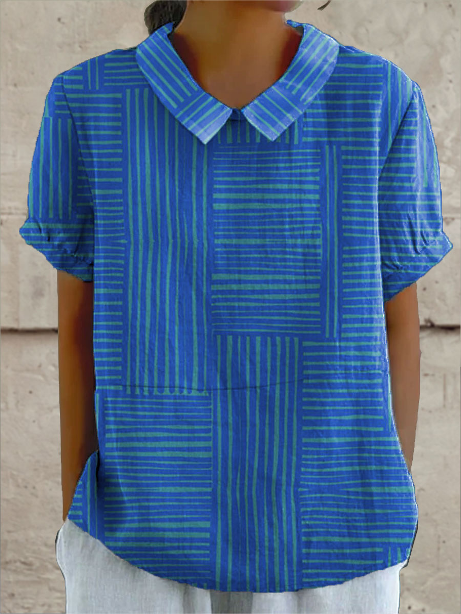 Ana | Gestreept Geometrisch Shirt