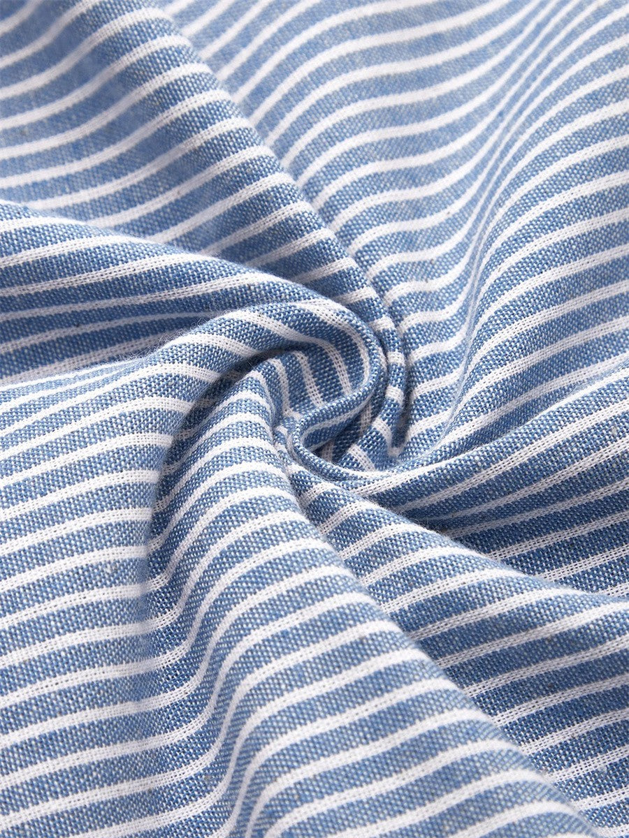 Aquelle™ – Elegante gestreepte midi-jurk met maritieme toets