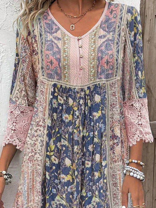 Orla™ – Boho-chique jurk met dessin