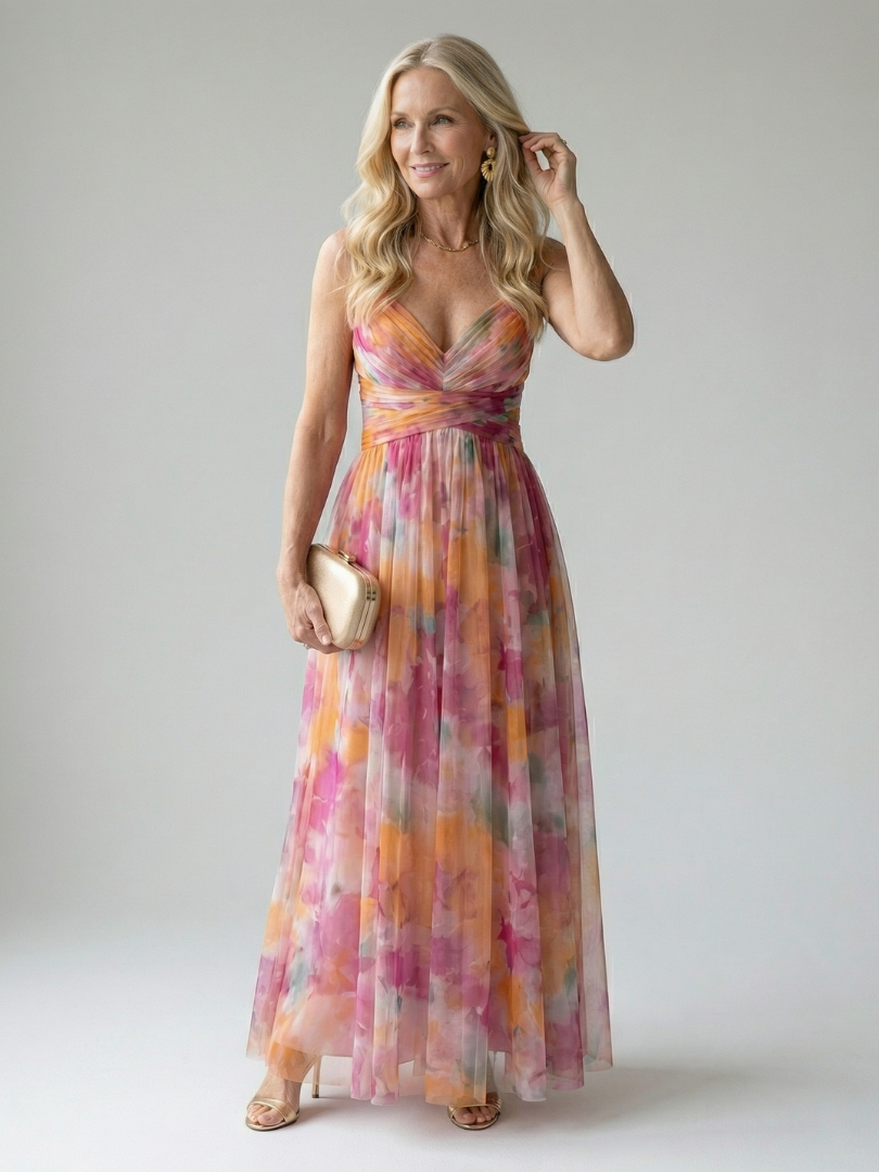 Charlotte | Zachte overslag maxi-jurk