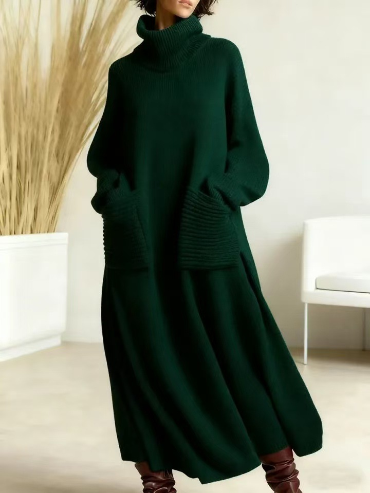Glenda™ – Oversized gebreide jurk met col voor dames