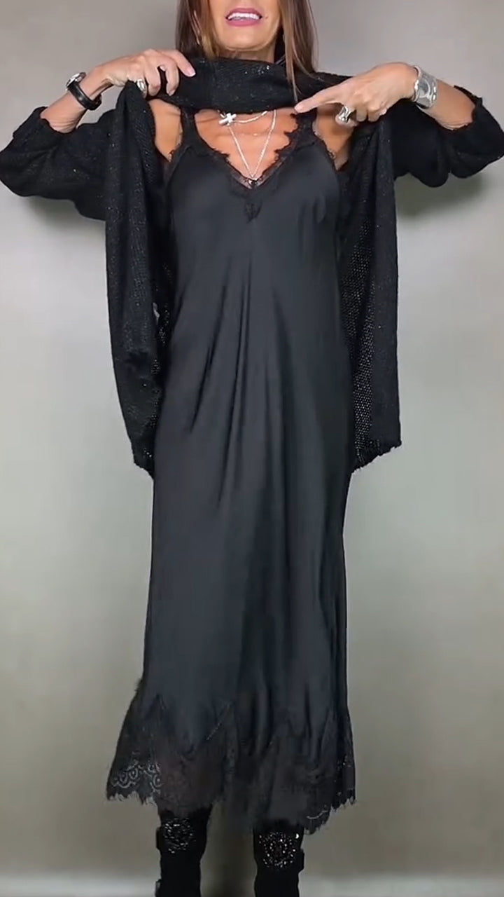 Artone™ – Elegante tweedelige set met lange trui en bijpassende jurk