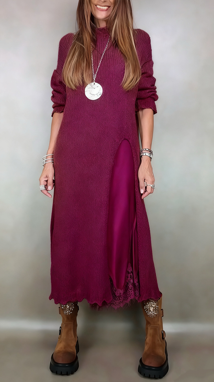 Artone™ – Elegante tweedelige set met lange trui en bijpassende jurk