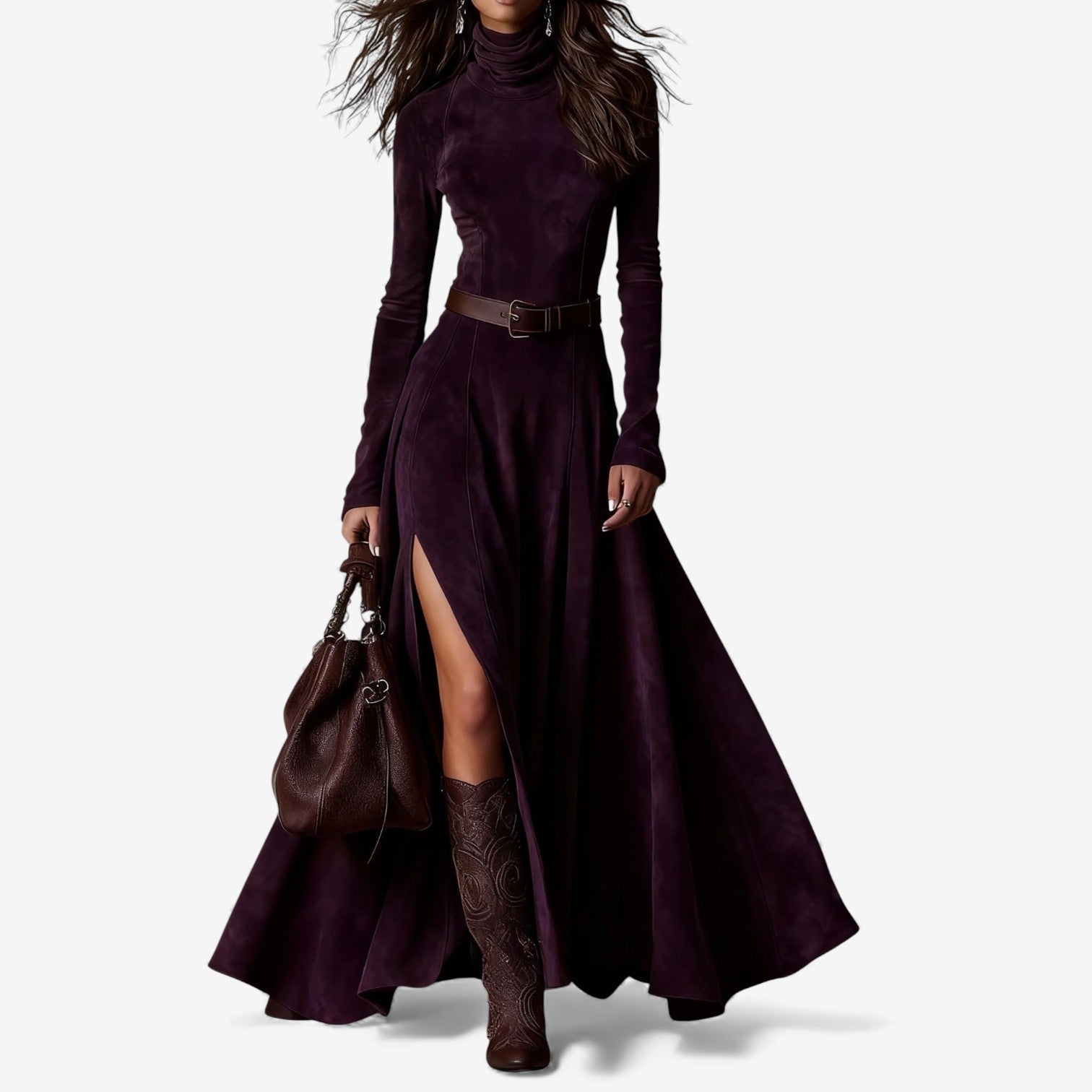 Belinda™ – Elegante lange jurk met vloeiend silhouet