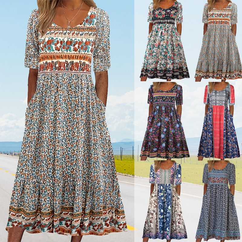 Sandra™ – Elegante boho-jurk met print voor dames