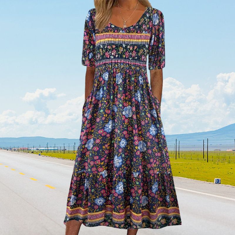 Sandra™ – Elegante boho-jurk met print voor dames
