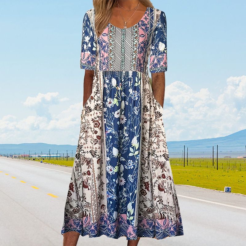 Sandra™ – Elegante boho-jurk met print voor dames