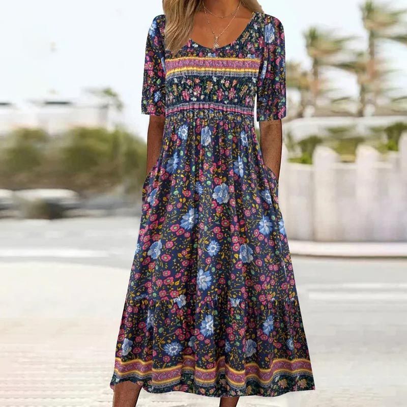 Sandra™ – Elegante boho-jurk met print voor dames