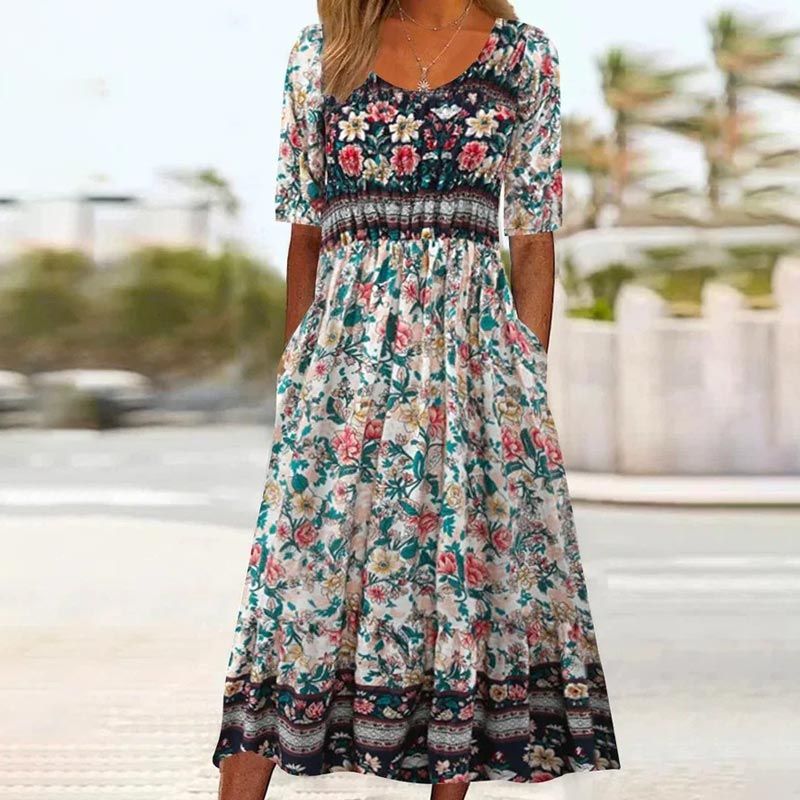 Sandra™ – Elegante boho-jurk met print voor dames
