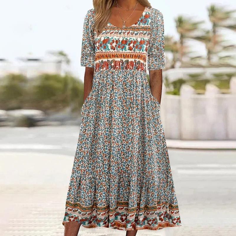 Sandra™ – Elegante boho-jurk met print voor dames